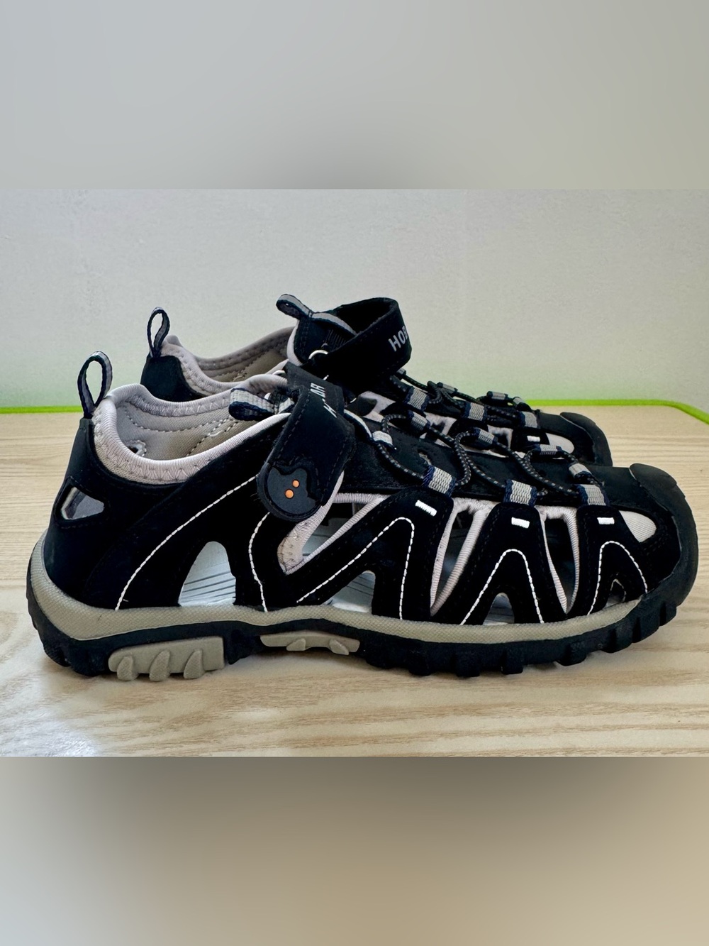 Hobibear Kids Black and Gray Outdoor Sandal Sneakers